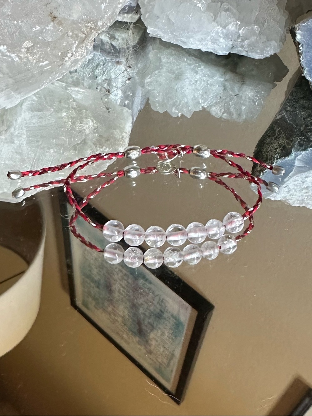 Alex and Ani Bracelet Crystal Quartz Gemstone Sterling Silver